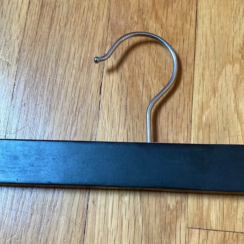 NWT Thro Marlo Lorenz Black wooden Slacks Hanger